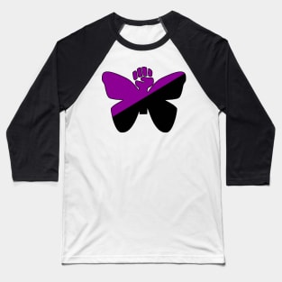 Butterfly Fist w/ Anarchafeminist Colors Baseball T-Shirt